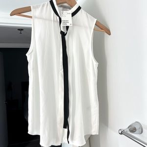 H&M Bow Tie Neck Blouse